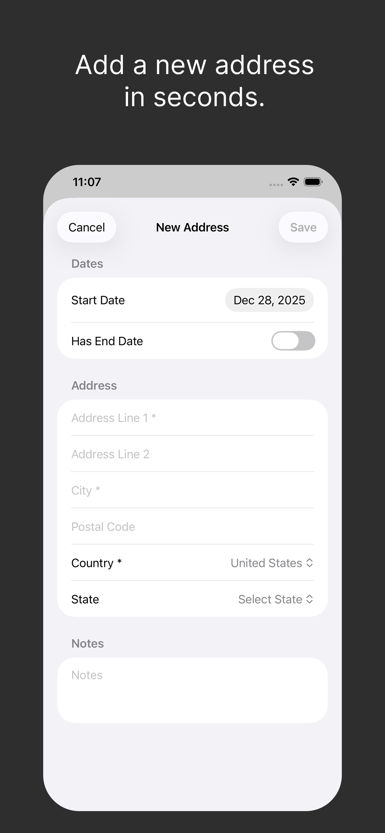 Address Log