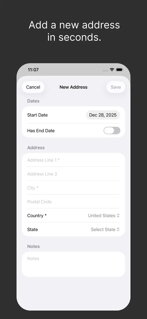 Screenshot #3 pour Address Log