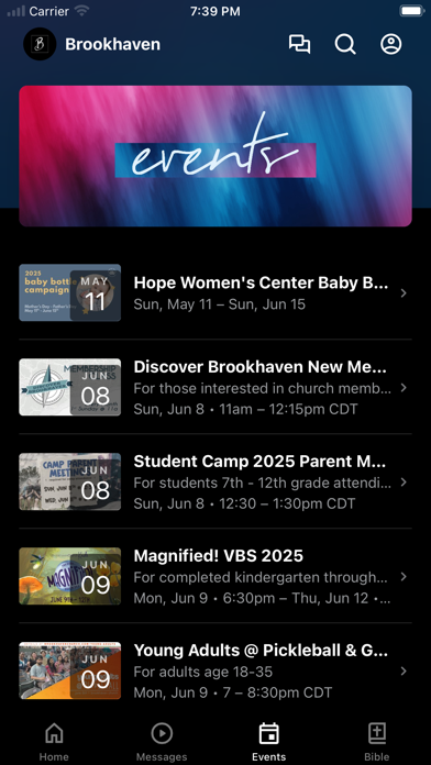 Brookhaven Church App Screenshot