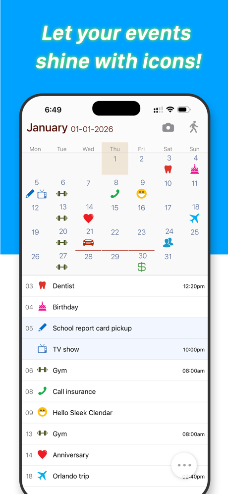 Sleek Calendar screenshot 2