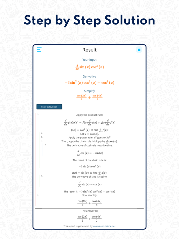 Screenshot #6 pour Derivative Calculator Solver