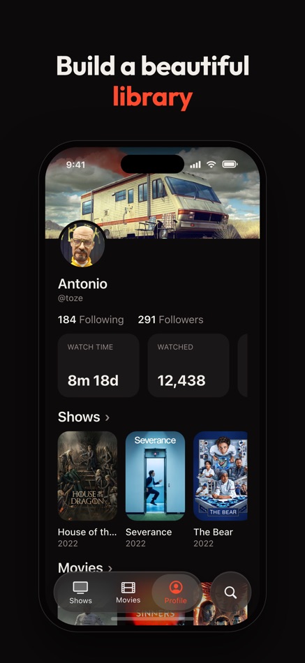 #4. Bingers: TV & Movie Tracker (iOS) Av: Onbox Labs, Inc.