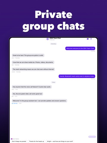 OSHI: Offline Messenger iPad screenshot
