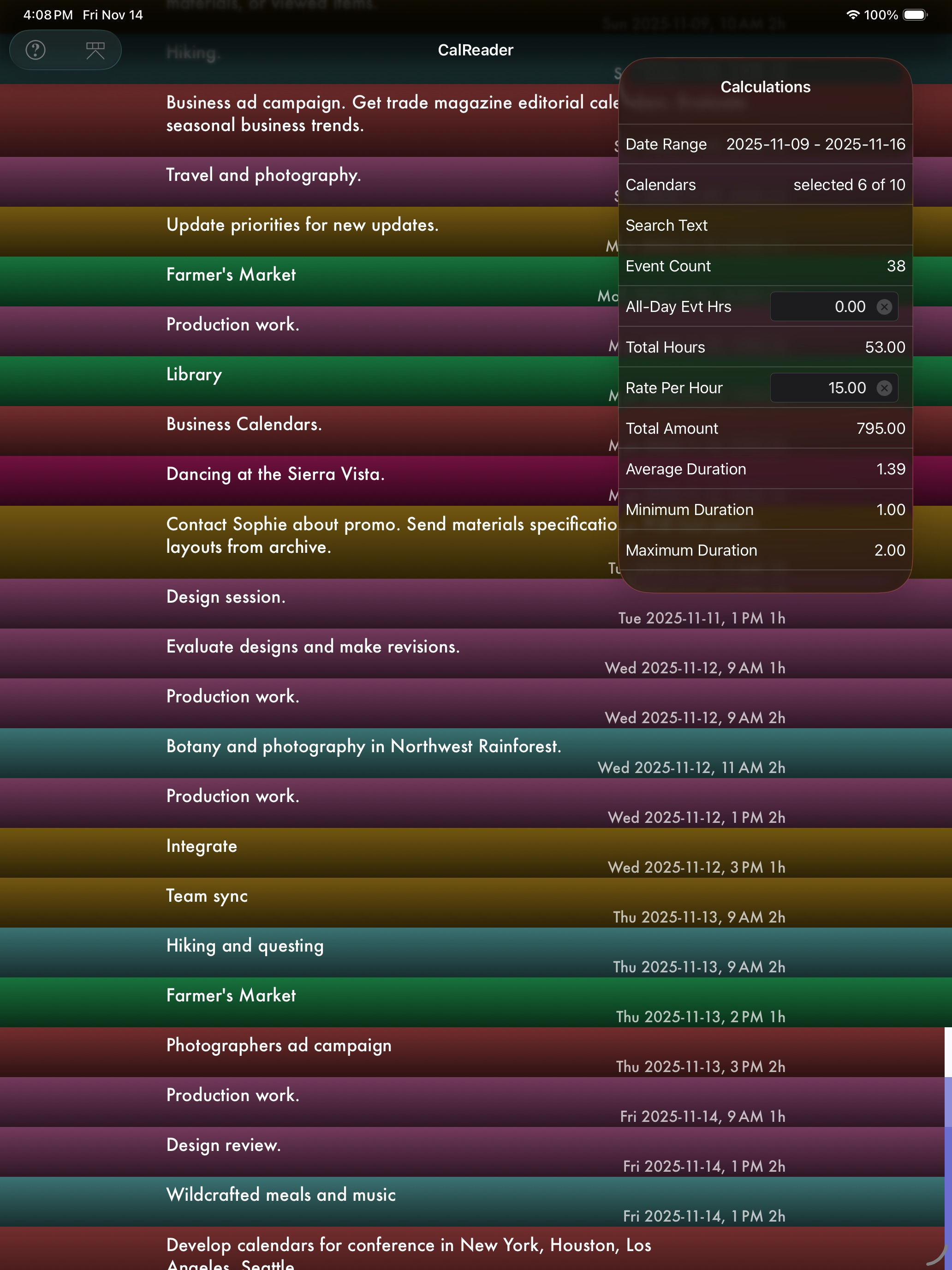 CalReader - Calender logs screenshot 15
