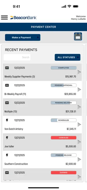 Beacon Bank Cash Management screenshot 2