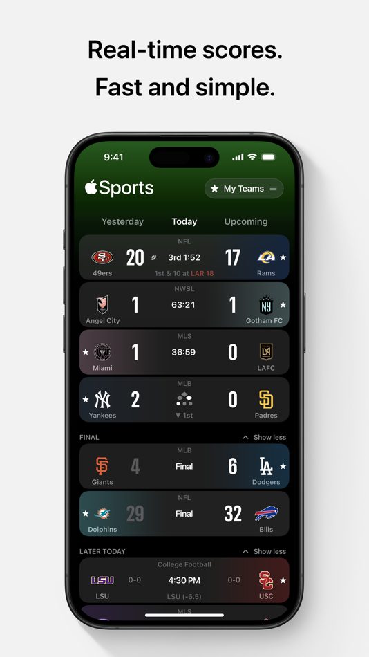 #1. Apple Sports (iOS) By: Apple