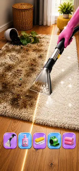 Dirty House ASMR Cleaning Game screenshot 1