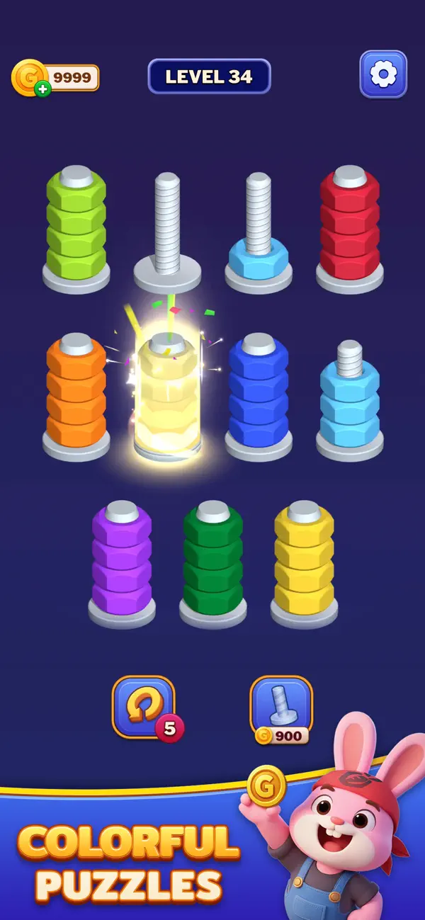 #2. Nuts Spinner - Nut Sort Puzzle (iOS) By: NimbleMind