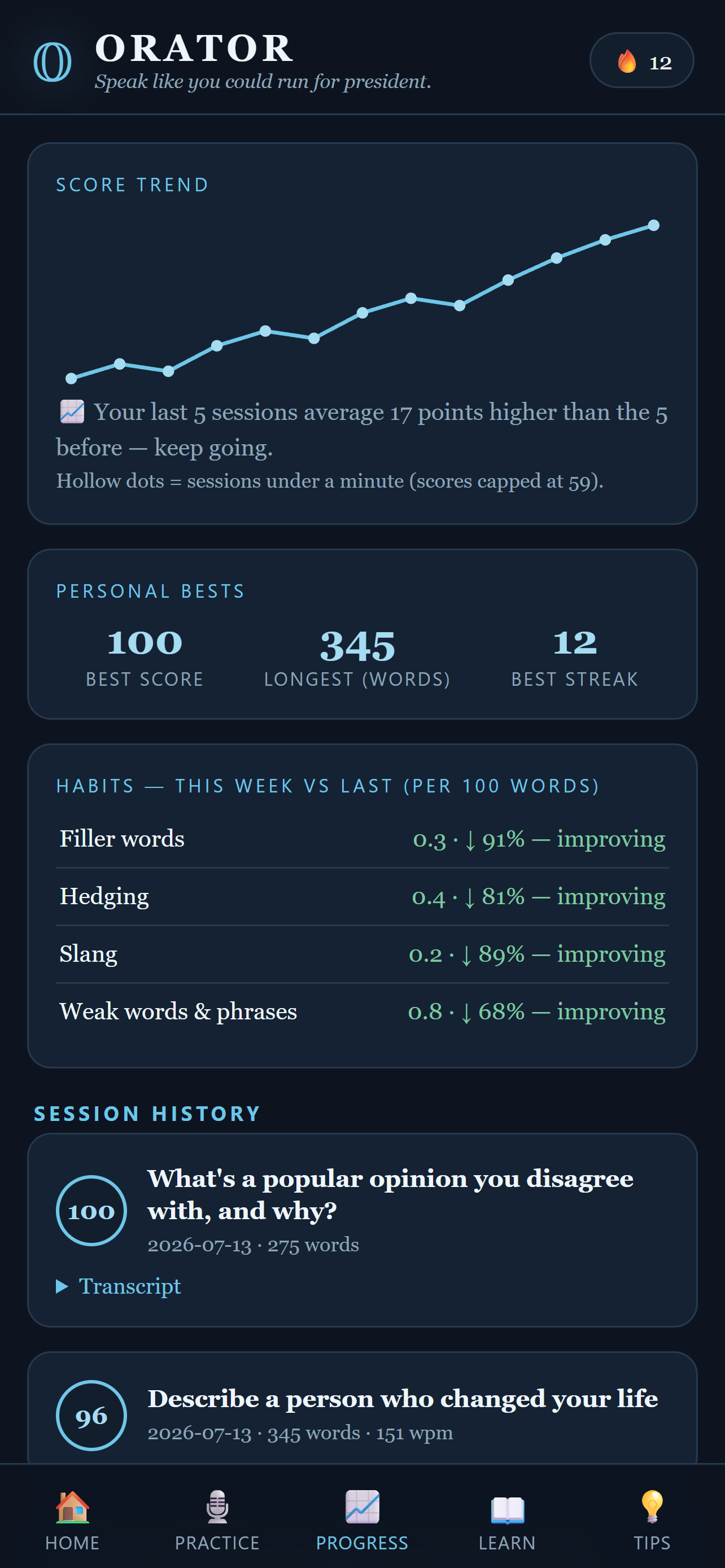 Orator: Speech Coach screenshot 3