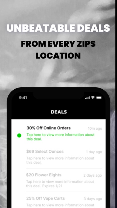 Zips Cannabis iPhone screenshot 4 - Business app