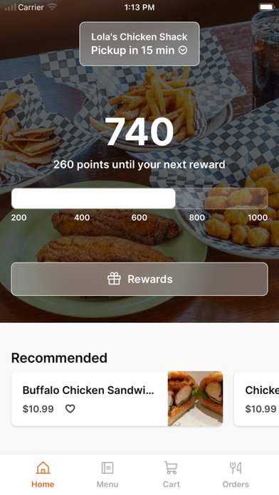 Lola's Chicken Shack iPhone screenshot 1 - Food & Drink app