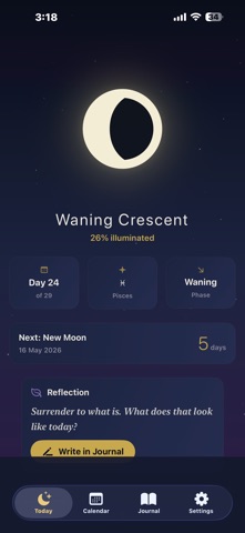 Luna Journal Moon Phases iPhone screenshot