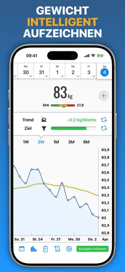 Screenshot von Mein Gewicht Lite auf dem iPhone 1