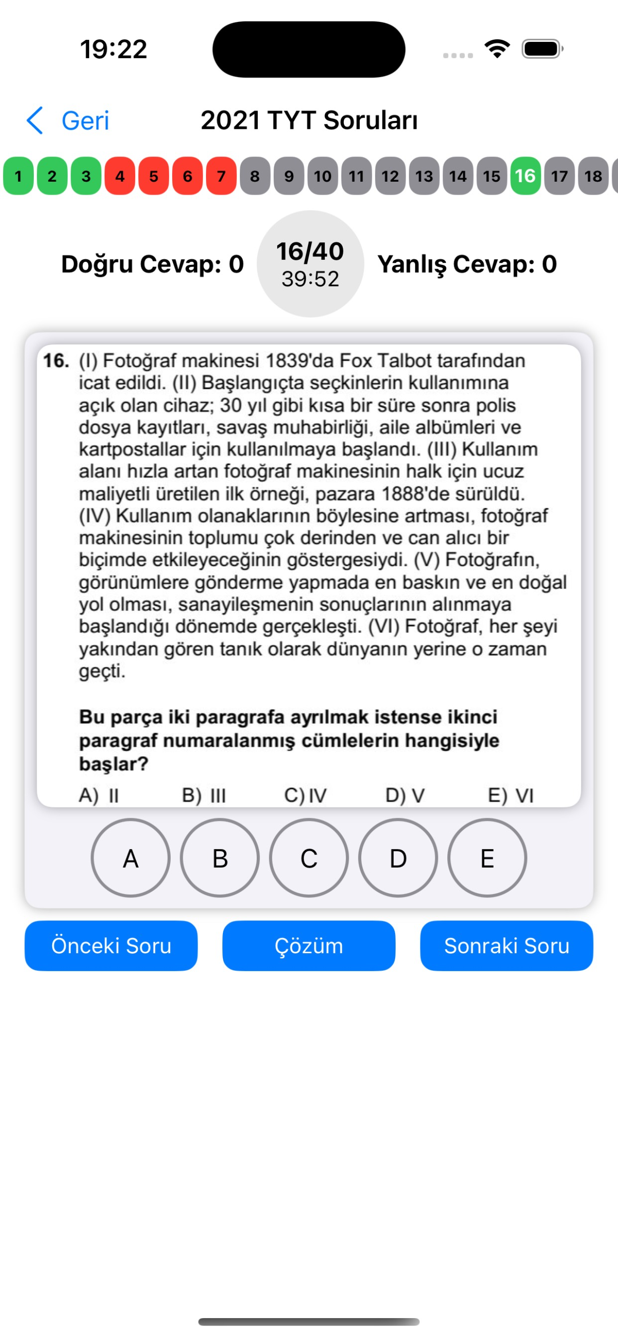 YKS Soru Çöz