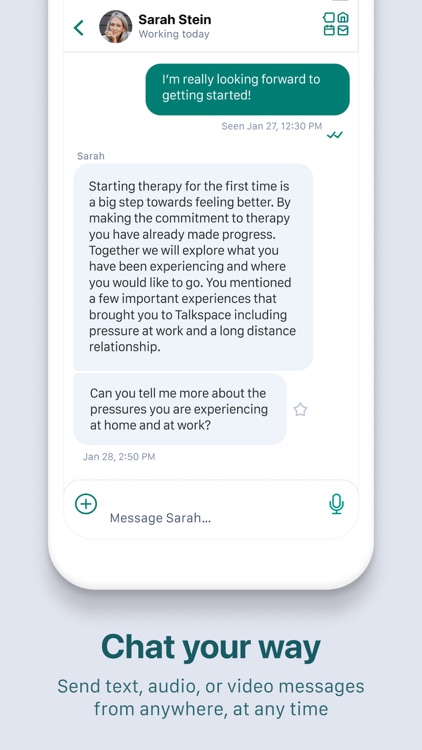 Talkspace Therapy and Support