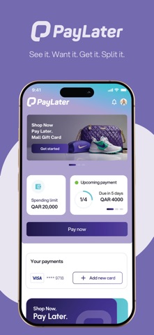 PayLater - Split in 4 payments iPhone screenshot