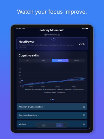 Neuri: Brain Training & Focus iPad screenshot