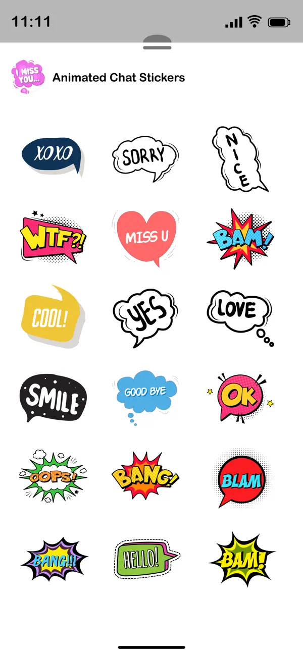 #3. Animated Chatting Stickers (iOS) By: Jyoti Yadav