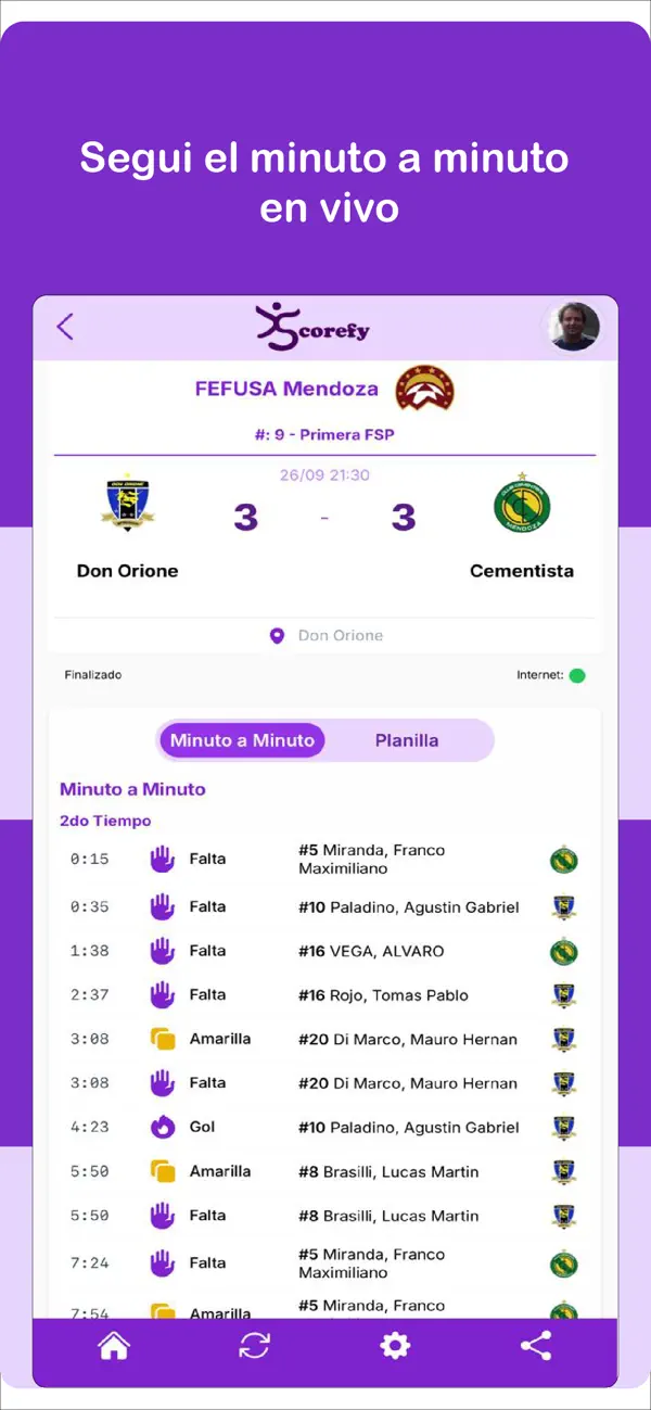 Screenshot #2 pour Scorefy Live: Deportes en vivo