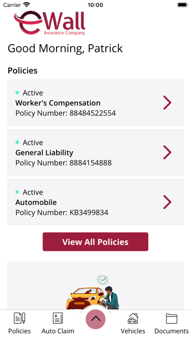 Ewall Insurance Company Screenshot