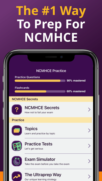 NCMHCE Practice Test Prep 2025 Screenshot