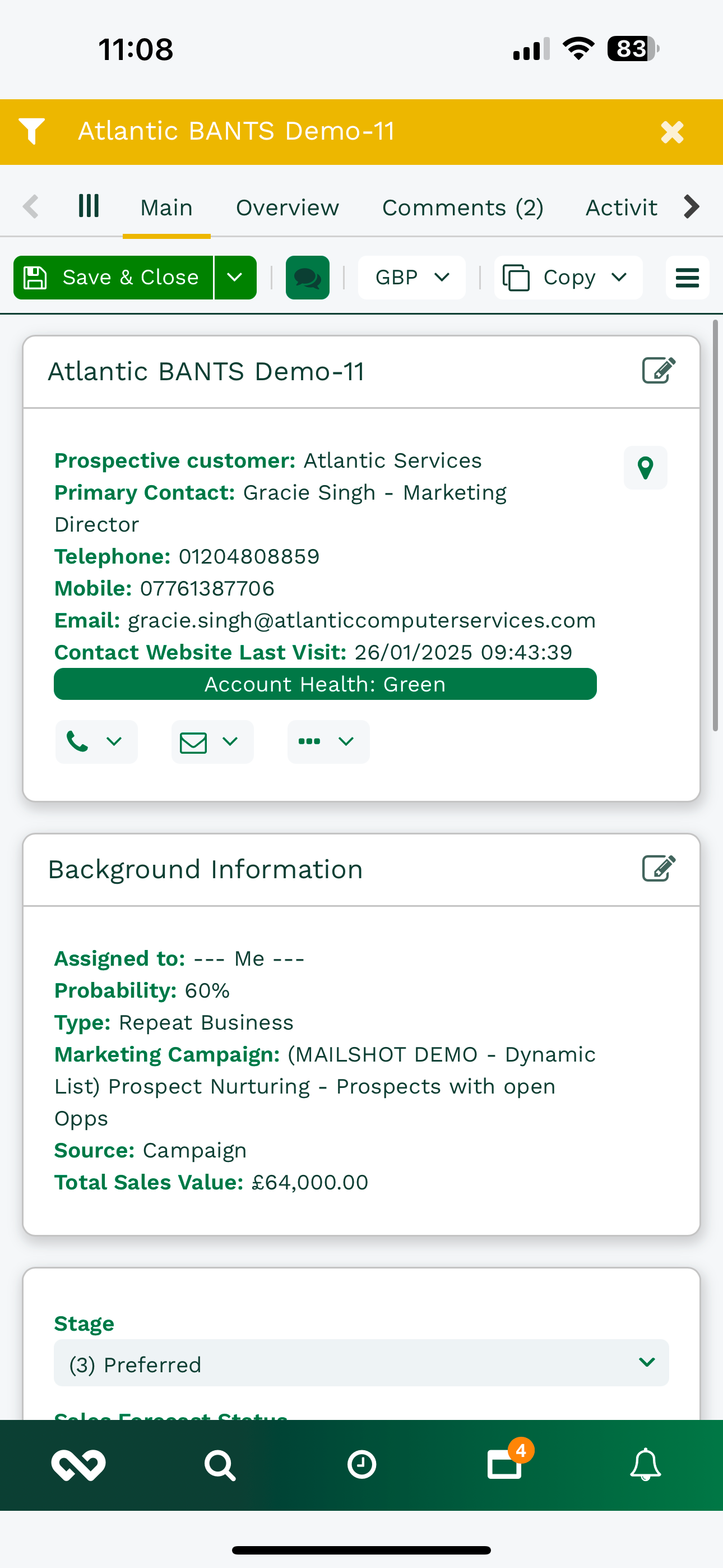 Workbooks CRM Mobile