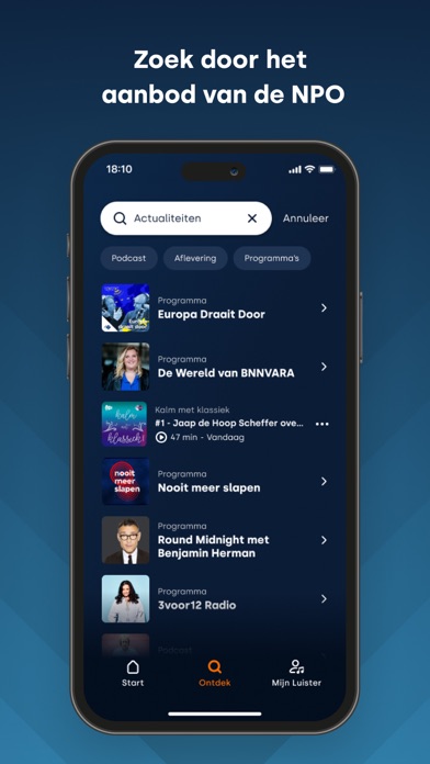 NPO Luister Screenshot
