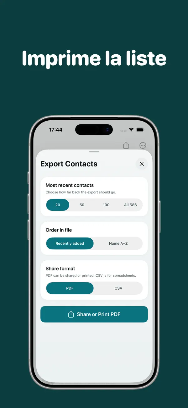Screenshot #3 pour Recent Contacts Timeline