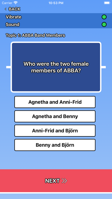 Screenshot 2 of ABBA Trivia App