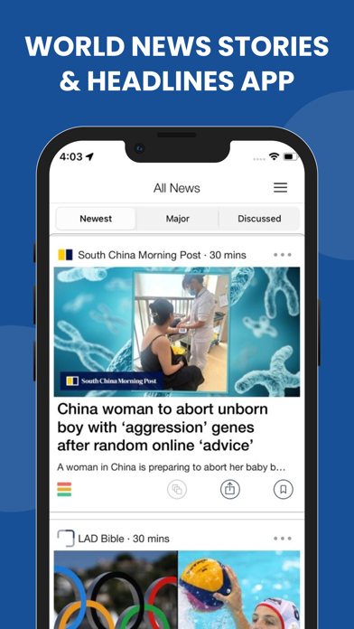 World News Stories & Headlines Screenshot