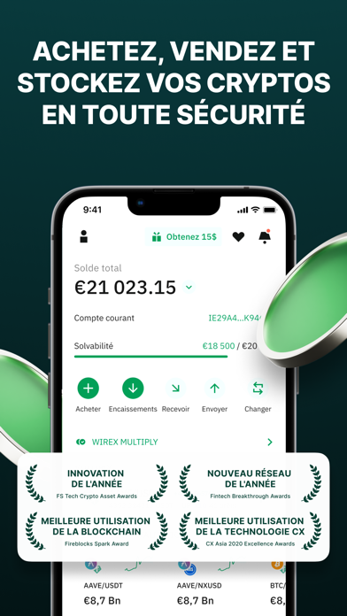 Screenshot #1 pour Wirex: Achat Crypto & Bitcoin