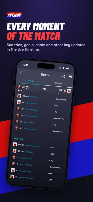 Anyscor: Live Sports Scores screenshot 2