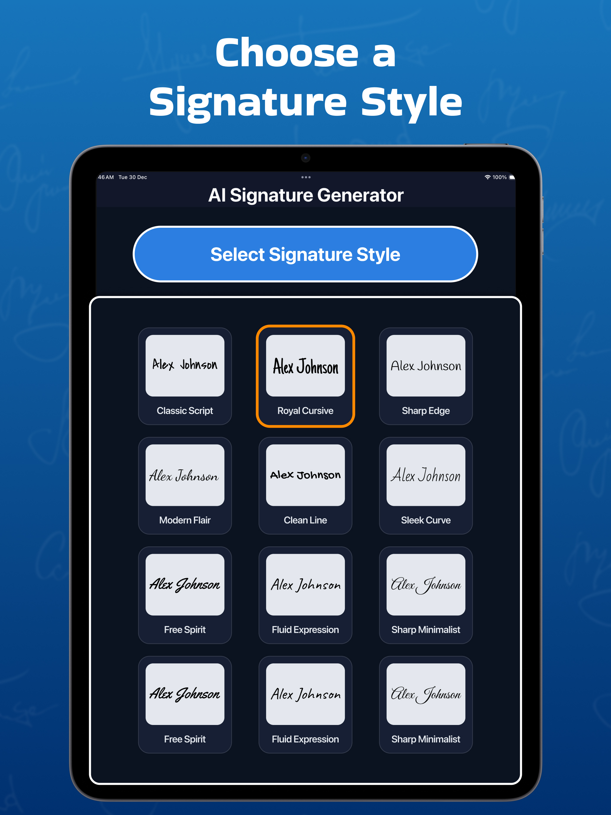 Signify AI Signature Generator