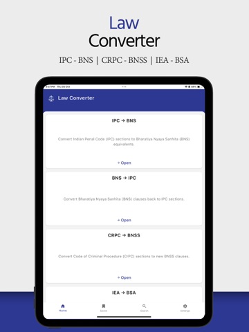 IPC-BNS Law Converter iPad screenshot