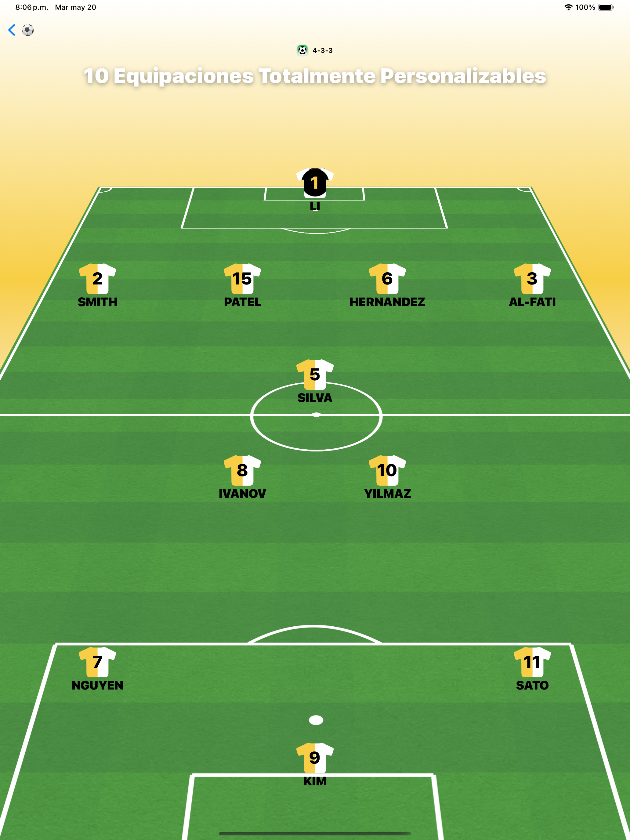 Creador de alineación fútbol