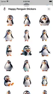 happy penguin stickers iphone screenshot 1