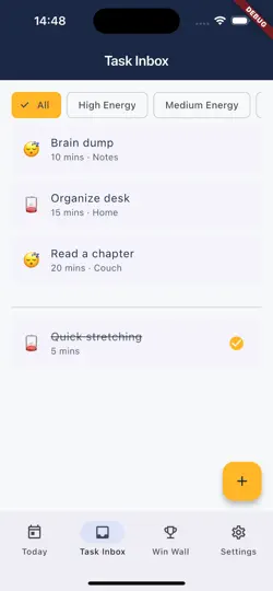 Скриншот ADHD Task Helper на iPhone 2