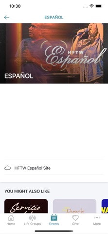 HFTW Church app screenshot 2
