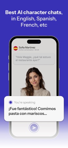 Speak languages: Banter AI iPhone screenshot