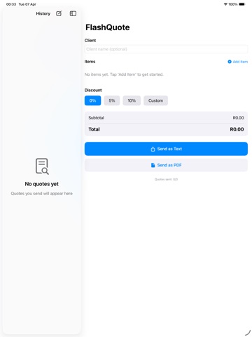 FlashQuote Screenshot 2