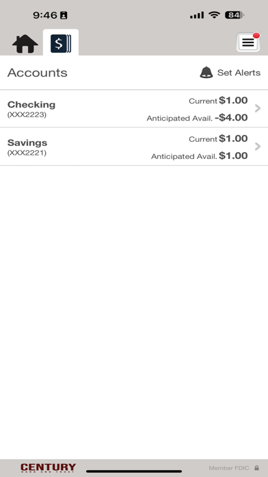 Century Bank Business Screenshot