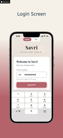 Savri - Private Chef iPhone screenshot