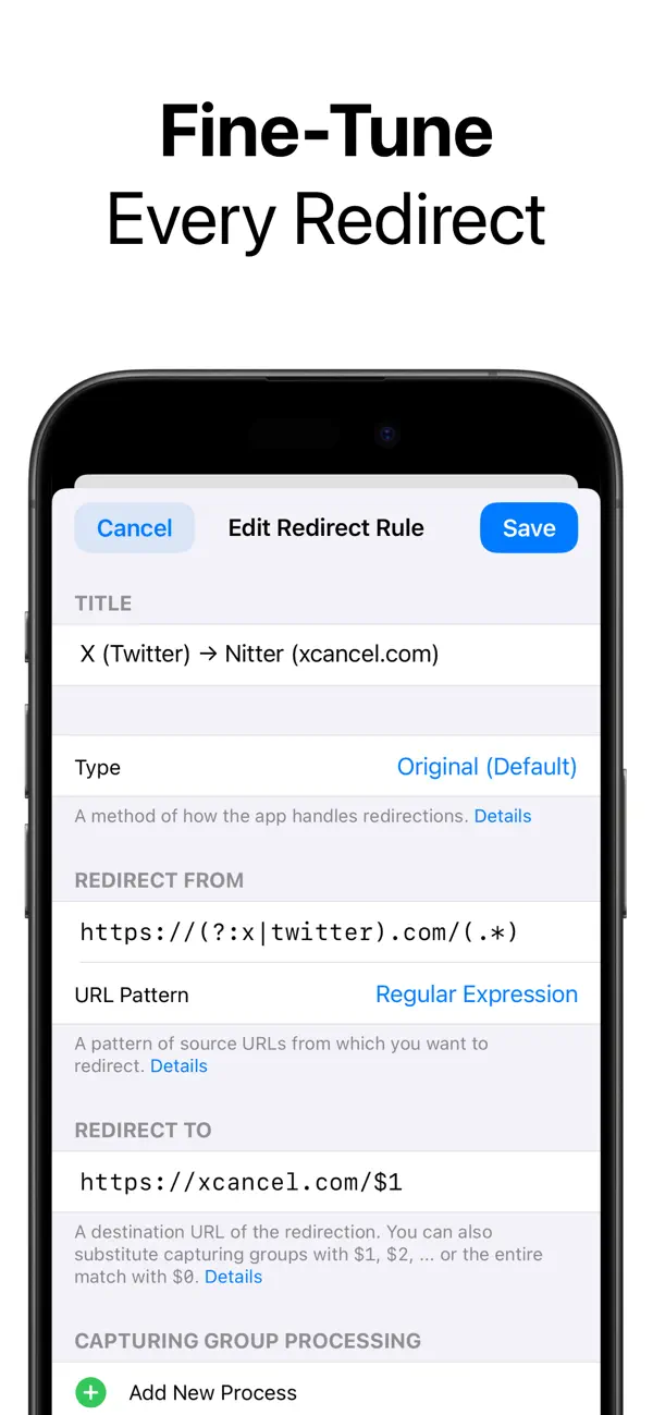#4. RedirectWeb: Smart URL Router (iOS) Door: Manabu Nakazawa