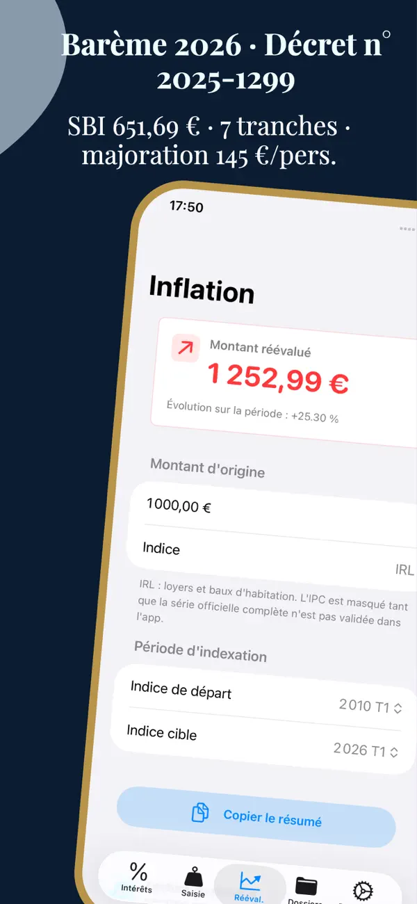 Screenshot #3 pour JusticeCalc: Droit & Finance