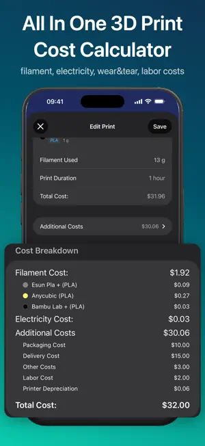 3D Print Cost: PrintMate screenshot 1