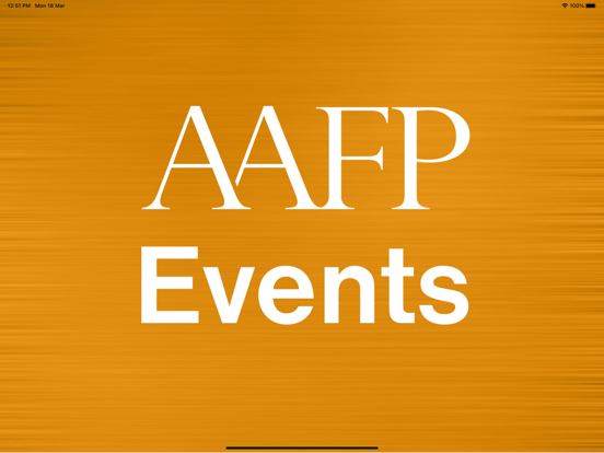 Screenshot #1 for AAFP Events