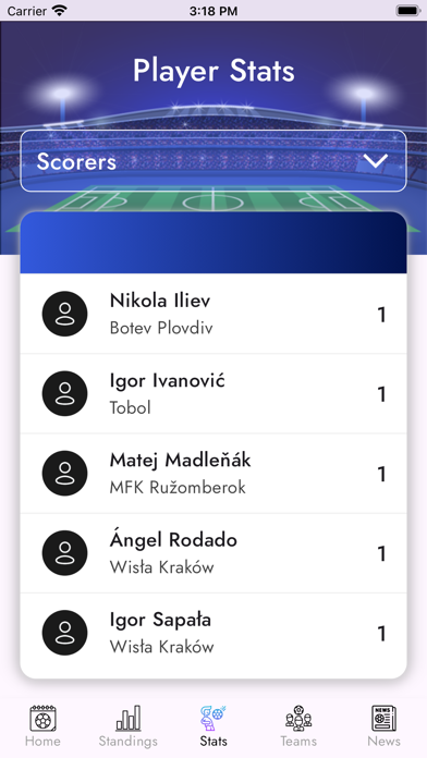 Europa Football League Live Screenshot