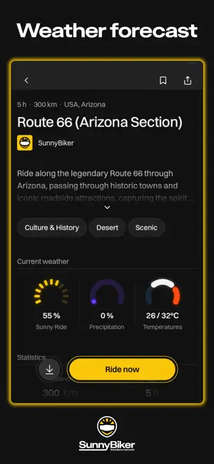 SunnyBiker - GPS + weather iPhone screenshot 5