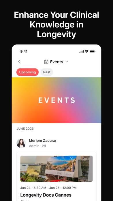 Longevity Docs iPhone screenshot 3 - Social Networking app