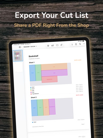 Wood Calc: Shop Calculator iPad screenshot